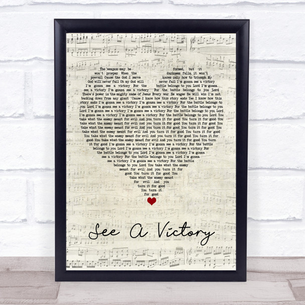 Elevation Worship See A Victory Script Heart Song Lyric Print