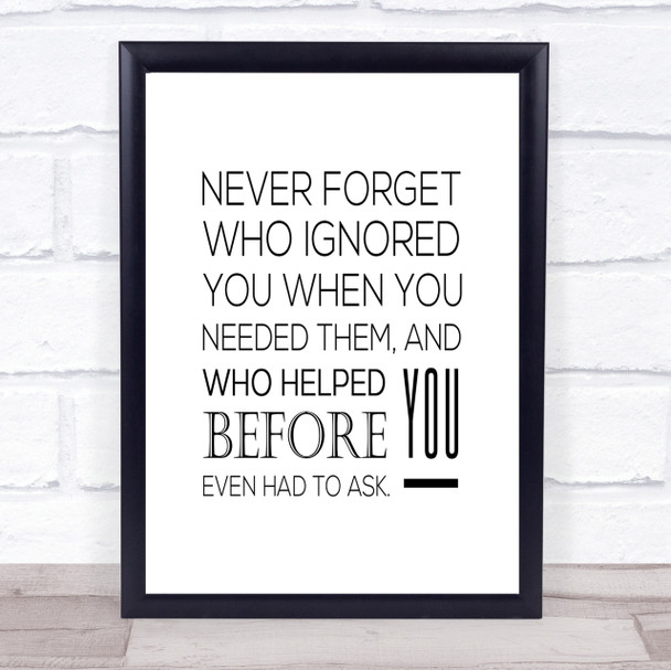 Never Forget Quote Print Poster Typography Word Art Picture Never Forget Quote Print Poster Typography Word Art Picture