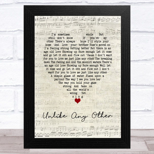 Foy Vance Unlike Any Other Script Heart Song Lyric Music Art Print