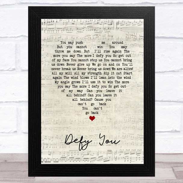 The Offspring Defy You Script Heart Song Lyric Music Art Print