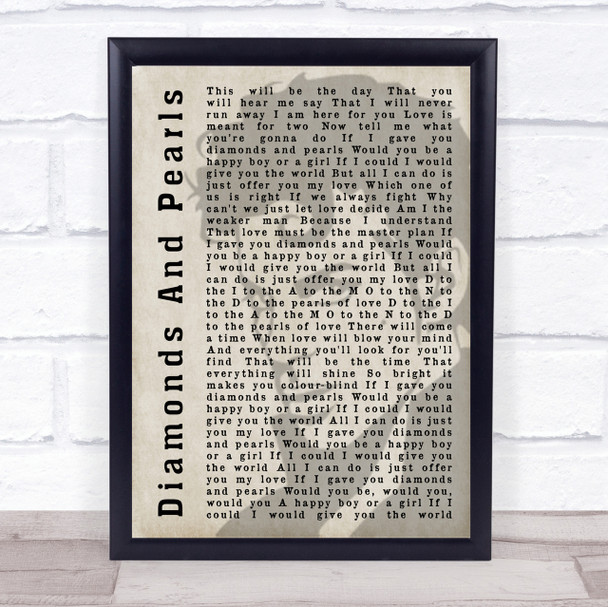 Prince Diamonds And Pearls Shadow Song Lyric Quote Print