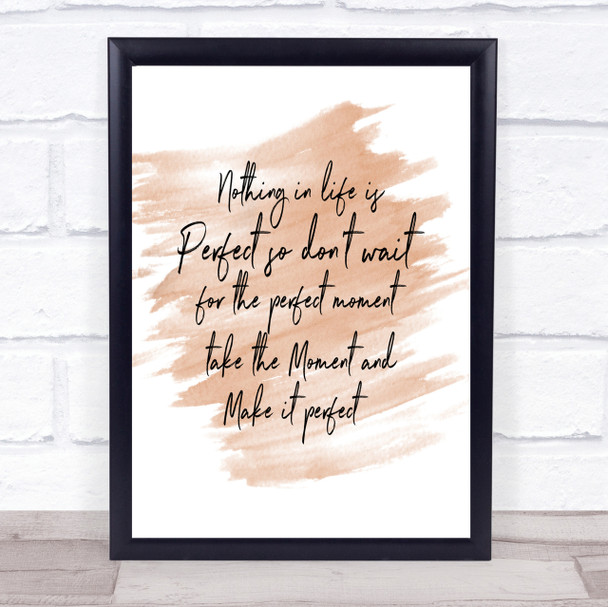 Nothing Is Perfect Quote Print Watercolour Wall Art Nothing Is Perfect Quote Print Watercolour Wall Art