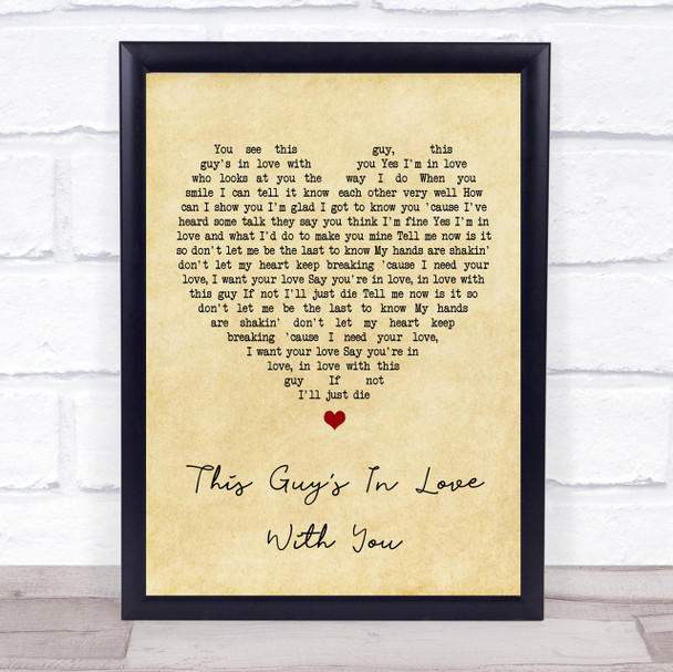 Herb Albert This Guy??ås In Love With You Vintage Heart Song Lyric Quote Print Herb Albert This Guy??ås In Love With You Vintage Heart Song Lyric Quote Print