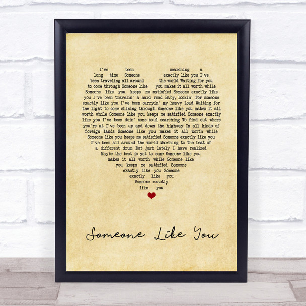 Van Morrison Someone Like You Vintage Heart Song Lyric Quote Print