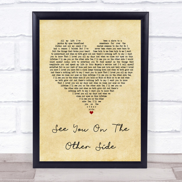 Brian Fallon See You On The Other Side Vintage Heart Song Lyric Quote Print