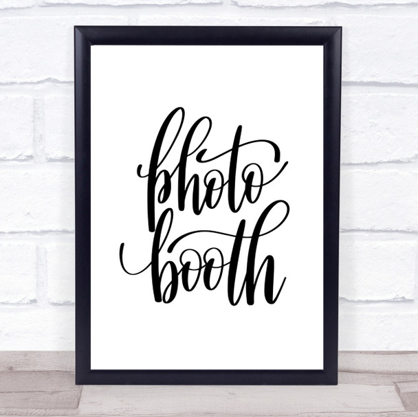 Photo Booth Quote Print Poster Typography Word Art Picture
