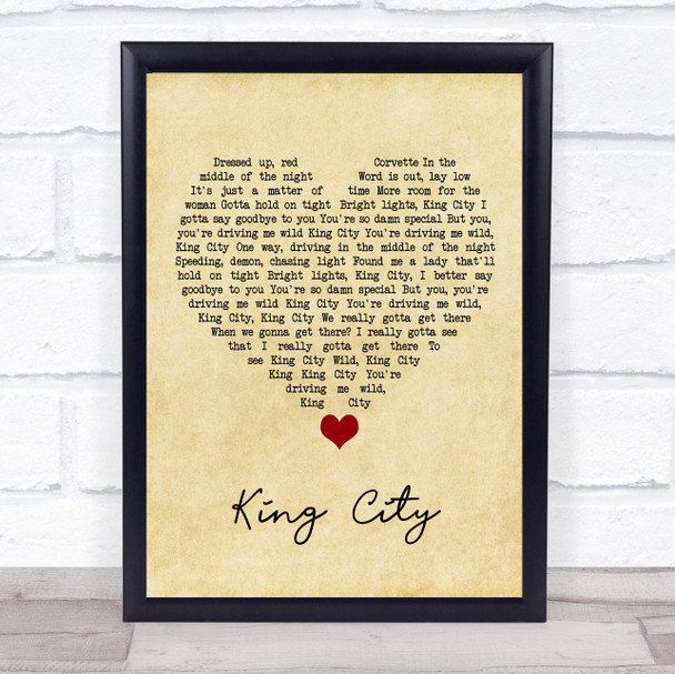 Majid Jordan King City Vintage Heart Song Lyric Print