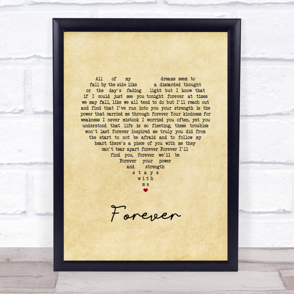 Dropkick Murphys Forever Vintage Heart Song Lyric Print