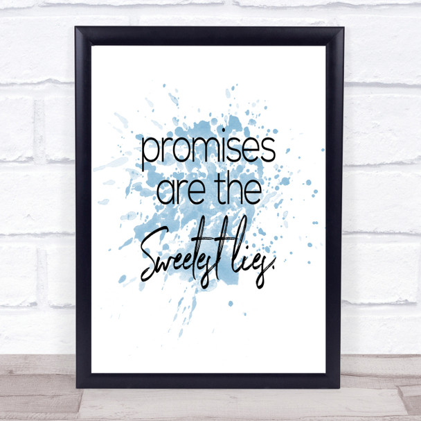 Promises Inspirational Quote Print Blue Watercolour Poster Promises Inspirational Quote Print Blue Watercolour Poster