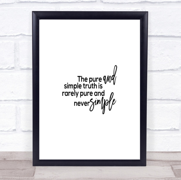 Pure And Simple Quote Print Poster Typography Word Art Picture Pure And Simple Quote Print Poster Typography Word Art Picture