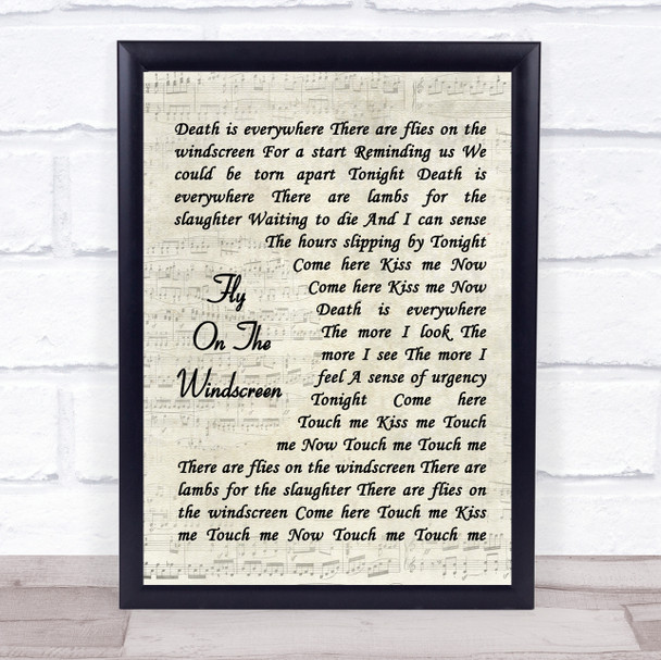Depeche Mode Fly On The Windscreen Vintage Script Song Lyric Quote Music Print Depeche Mode Fly On The Windscreen Vintage Script Song Lyric Quote Music Print