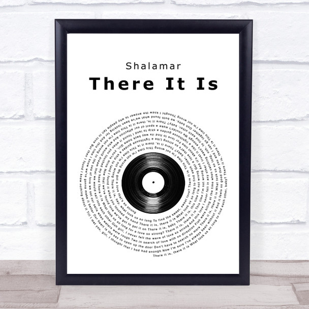 Shalamar There It Is Vinyl Record Song Lyric Wall Art Print
