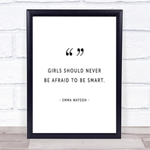 Afraid To Be Smart Quote Print Poster Typography Word Art Picture
