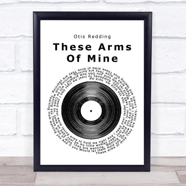 Otis Redding These Arms of Mine Song Print Lyrics Poster NO FRAME 