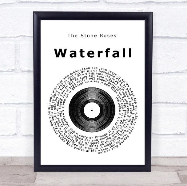 The Stone Roses Waterfall Vinyl Record Song Lyric Quote Print