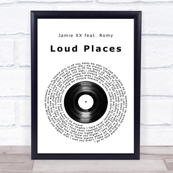 Jamie XX feat. Romy Loud Places Vinyl Record Song Lyric Print