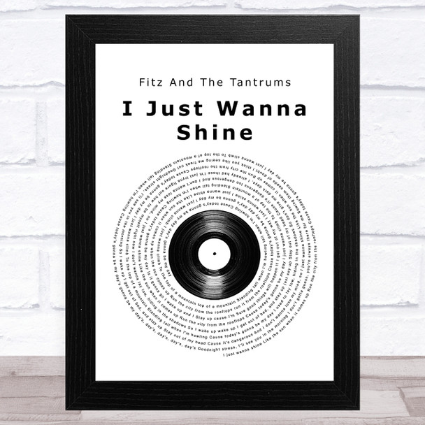 Fitz And The Tantrums I Just Wanna Shine Vinyl Record Song Lyric Music Art Print