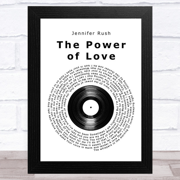 Jennifer Rush The Power of Love Vinyl Record Song Lyric Music Art Print