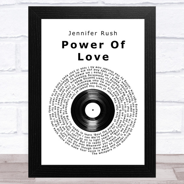 Jennifer Rush Power Of Love Vinyl Record Song Lyric Music Art Print