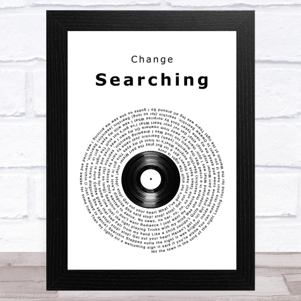 Change Searching Vinyl Record Song Lyric Music Art Print