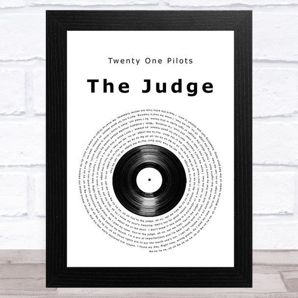 Twenty One Pilots The Judge Vinyl Record Song Lyric Music Art Print