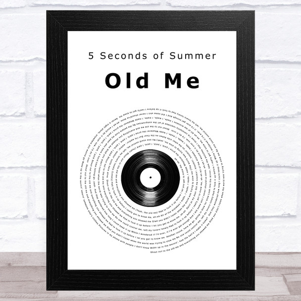 5 Seconds of Summer Old Me Vinyl Record Song Lyric Music Art Print
