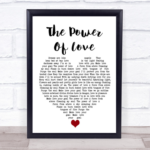 Gabrielle Aplin The Power Of Love White Heart Song Lyric Quote Music Print