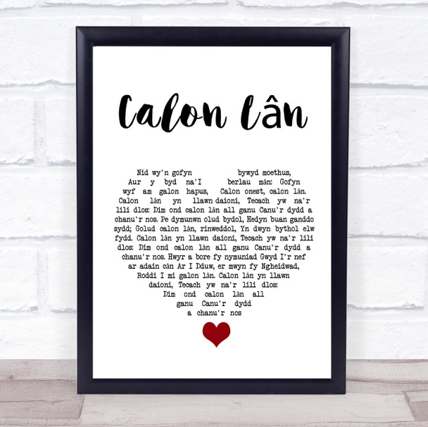 Cerys Matthews Calon L?ón White Heart Song Lyric Quote Music Print