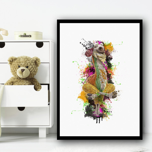 Ice Age Splatter colorful Wall Art Print