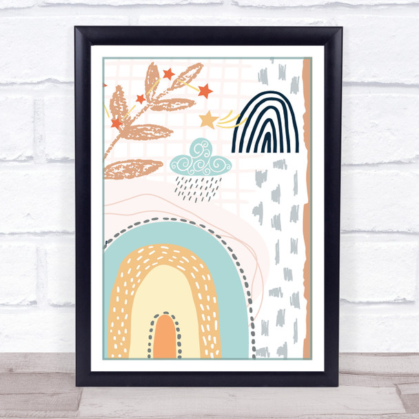 Abstract Rainbow Art Stars & Dreams Wall Art Print