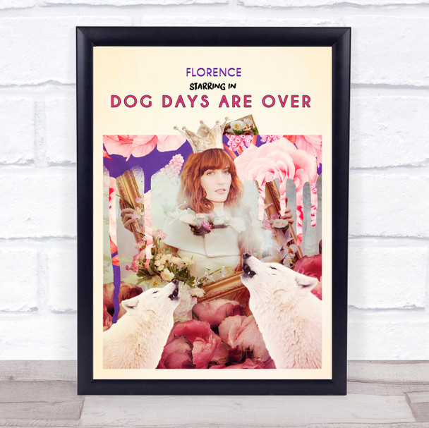Florence Dog Days Are Over Vintage  Floral Poster Wall Art Print