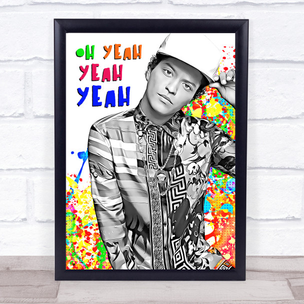 Bruno Mars Oh Yeah Yeah Pop Art Wall Art Print