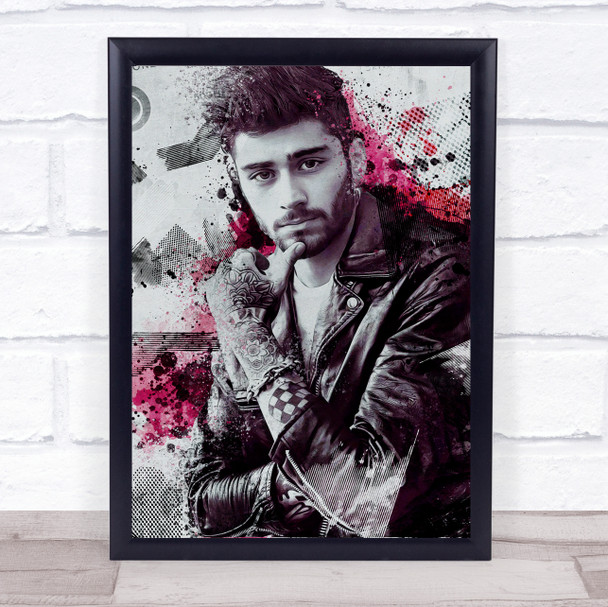 Zayn Stripes Splatter Wall Art Print