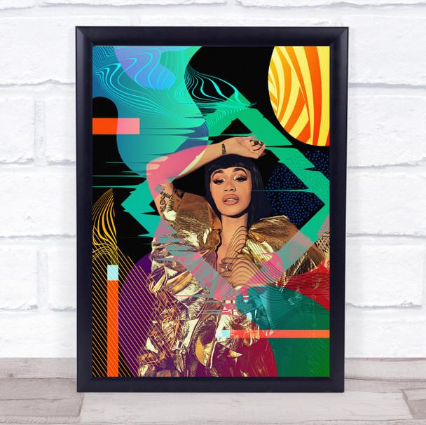 Cardi B colorful Wall Art Print