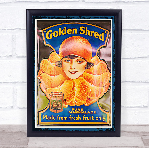 Vintage Advert Golden Shred Marmalade Wall Art Print