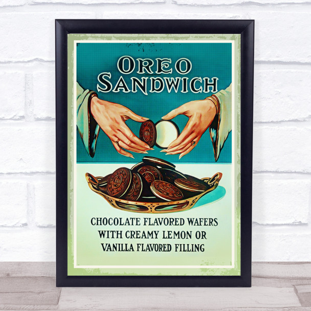 Vintage Advert Oreo Biscuits Wall Art Print