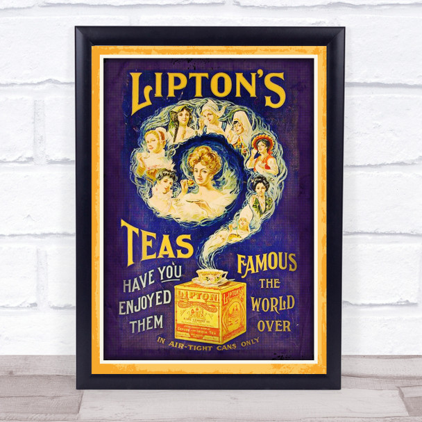 Vintage Advert Lipton's Tea Wall Art Print