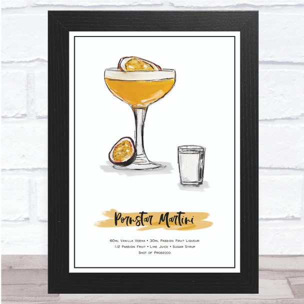 Pornstar Martini Cocktail Wall Art Print