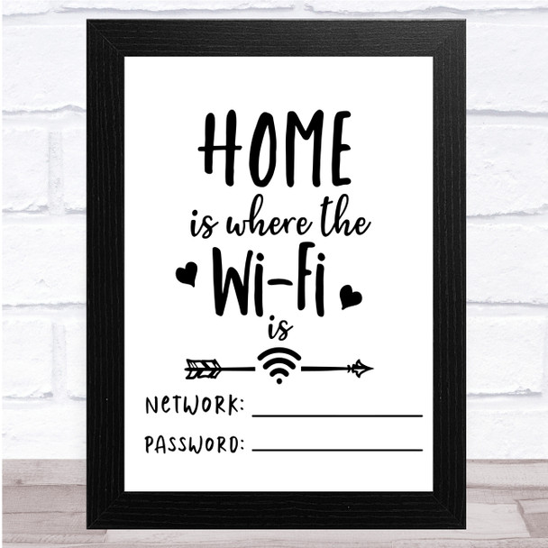 Home Is Where The Wi-Fi Wall Art Print Home Is Where The Wi-Fi Wall Art Print