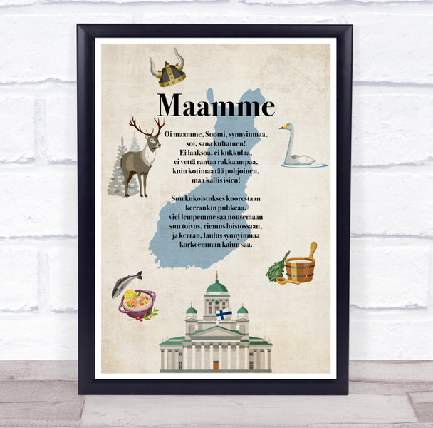 National Anthem Of Finland Patriotic Wall Art Print