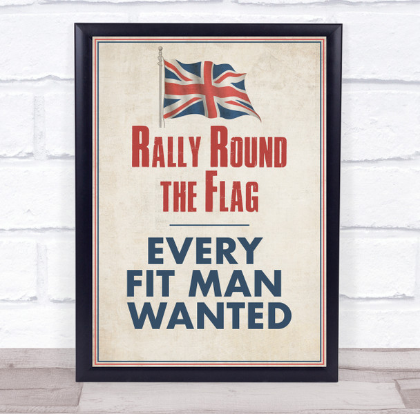 Rally Round The Flag Vintage Poster Wall Art Print