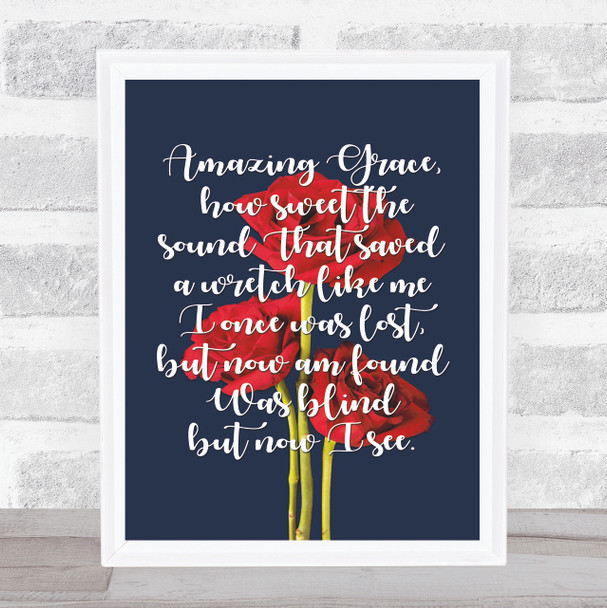 Amazing Grace Multiple Rose Wall Art Print