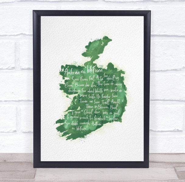 Ireland Green Watercolour Wall Art Print