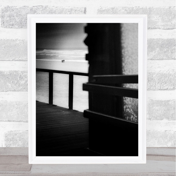 Bring Me The Horizon Beach Sand Portugal Coast Coastal Boardwalk Pair Art Print