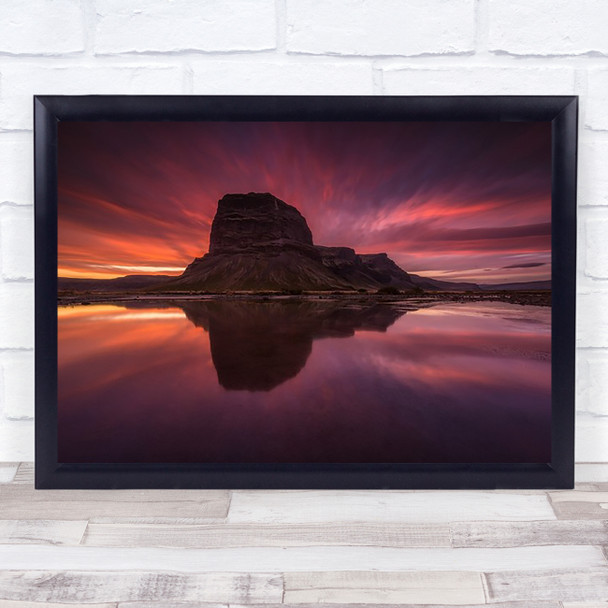 Calm Harmony Sunset Iceland Rock Cliff Mountain Reflection Wall Art Print Calm Harmony Sunset Iceland Rock Cliff Mountain Reflection Wall Art Print