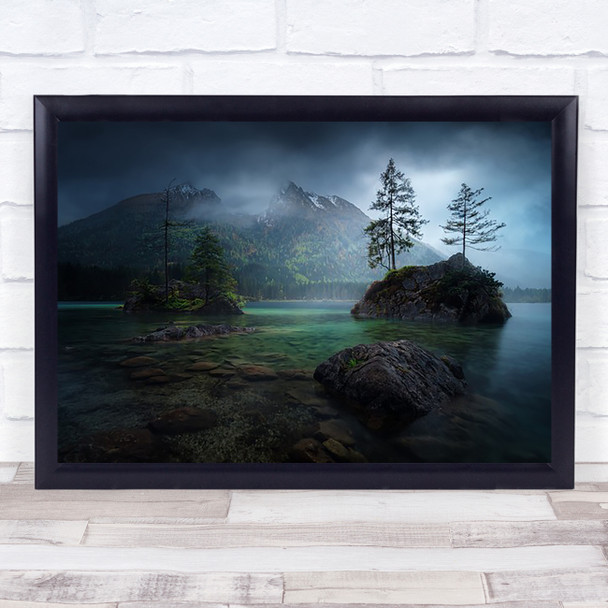 Hinterisland 2 Lake Mountain Hintersee Water Spring Germany Tree Wall Art Print