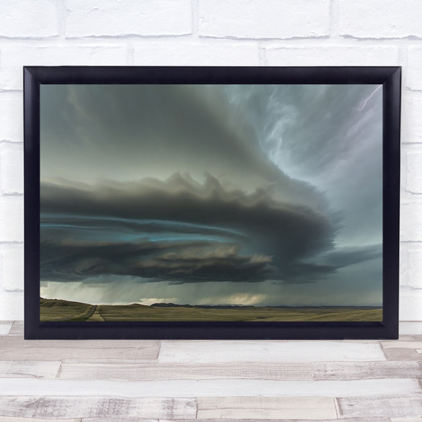 Huge Supercell Storm Weather Thunderstorm Sky Hurricane Wall Art Print