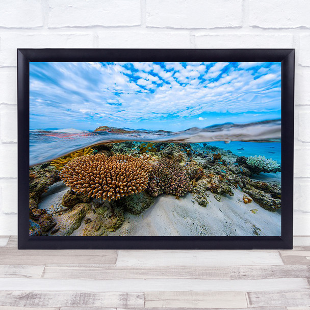 Into The Lagoon Lagoon Underwater Sea Ocean Coral Water Island Dream Art Print
