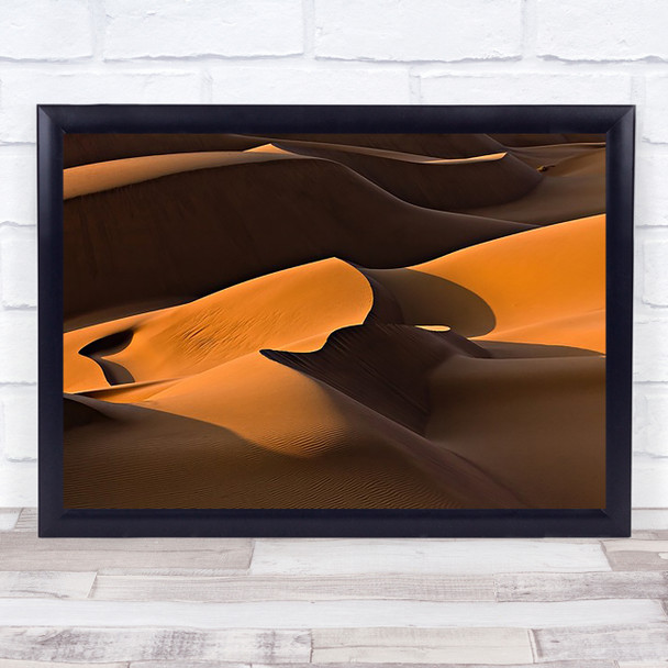 Morning Light Iran Desert Sand Dune Dunes Wall Art Print