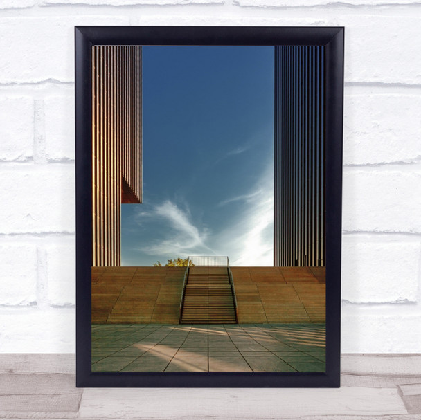 Morning Light Rhine Dusseldorf Germany Architecture Lines Wall Art Print